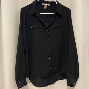 Black blouse with Diamond buttons
